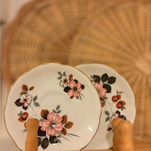 Dogwood Blossom" pattern by Taylor & Kent Saucers, set of 2